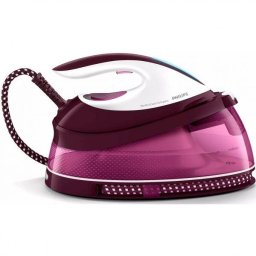 Statie de calcat Philips PerfectCare Compact GC7842/40, Optimal Temp, talpa Steam Glide, 120 g/min, 400 g abur, 6.5 bari, rezervor 1500 ml, Smart Calc Clean, Violet