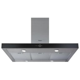 Hota Whirlpool AKR 504 IX, iluminare LED, 4 viteze, 400 m3 / h, Gri
