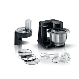 Robot de bucatarie Bosch MUMS2EB01, 700W, 4 trepte, bol de amestecare din otel inoxidabil, negru