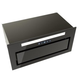 Hota Incorporabila Globalo Loteo 60.4, 3 trepte de viteza, Touch-control, 525 m3/h, latime 60 cm, telecomanda, Sticla neagra