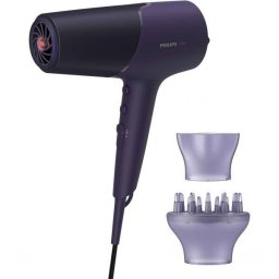 Uscator de par PHILIPS Seria 5000 BHD514/00 ThermoShield, 2300W, 2 viteze, 3 trepte de caldura, mov