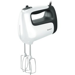 Mixer de mana Tefal Prep'Mix HT461138, 500W, 5 viteze, Turbo, 2 accesorii pentru aluat, 2 teluri, picior pasator, Alb