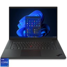 Laptop Lenovo 16'' ThinkPad P1 Gen 5, WQXGA IPS 165Hz, Procesor Intel® Core™ i9-12900H (24M Cache, up to 5.00 GHz), 16GB DDR5, 512GB SSD, RTX A5500 16GB, Win 11 DG Win 10 Pro, Black (INT Keyboard)