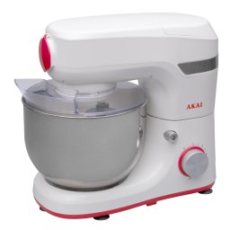 Mixer cu bol Akai AKM500, capacitate 500 g sau 2.5L, 450 W, alb-rosu