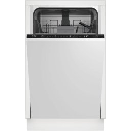Masina de spalat vase incorporabila Beko BDIS38020Q, 10 seturi, 8 programe, Clasa E, AquaIntense, Motor ProSmart Inverter, All in 1, Hygiene Intense, Mini 30, 45 cm, Alba