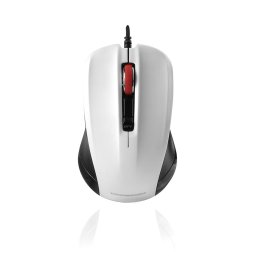 Mouse optic Modecom, USB, 1600 dpi, Alb/Negru