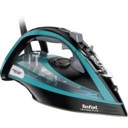 Fier de calcat Tefal FV9844E0 Ultimate Pure, 3200 W, Talpa Durilium AirGlide Autoclean, jet de aburi 250gr/min, Micro-Calc Filter 2in1, Negru/Bleu