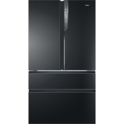 Side by Side Haier HB26FSNAAA, French Door, 750L, Clasa E, H 190 cm, Negru