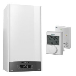 Centrala termica ARISTON Clas One in condensare 35 kW cu termostat SIEMENS wireless neprogramabil, kit evacuare inclus