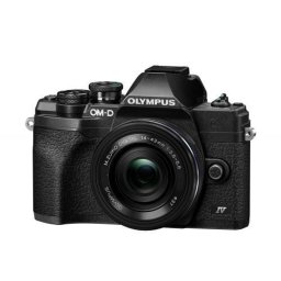 Aparat foto Mirrorless Olympus E-M10 Mark IV + obiectiv M.Zuiko Digital ED 14-42mm F3.5-5.6 EZ (pancake zoom), Negru/Negru
