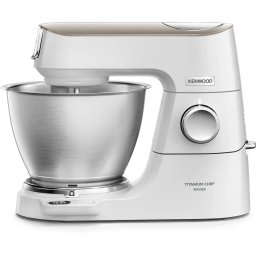 Robot de bucatarie Kenwood Titanium Chef Baker KVC65.001WH, 0W20011376, 1200 W, vas 5L, alb