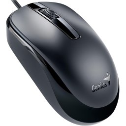 Mouse optic, cu fir, Genius DX-120, USB-C, 1200 dpi, butoane/scroll 3/1, cablu 1.5m, negru
