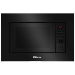 Cuptor cu microunde incorporabil Hansa, 20 L, display, 700 W, grill 900 W, 6 nivele putere, 9 programe, decongelare, ChildLock, display rosu, Sticla neagra