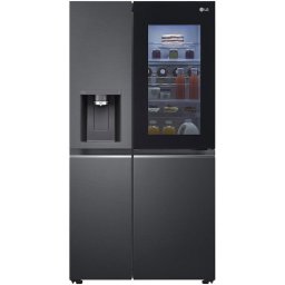 Combina frigorifica Side by side LG GSXV91MCAE, 635 l, No Frost, InstaView Door-in-Door, Dozator UVnano, Clasa E, H 179 cm, Negru
