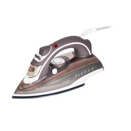 Fier de de calcat ADLER AD 5030, talpa ceramica, anti-picurare, anti-calc, auto curatare, Alb - Maro
