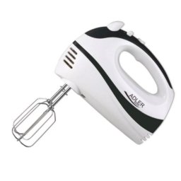 Mixer de mana, ADLER AD 4205, 300 W, 5 viteze + Turbo, Negru/Alb