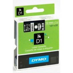 Banda etichete imprimanta, DYMO, 12mm x 7m, Imprimare alba