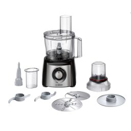 Robot de bucatarie, Bosch, 800W, 2 viteze, 2.3L, Negru/inox