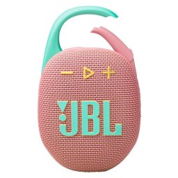 Boxa portabila JBL Clip 5, Bluetooth, 7 W, Multi-Point, Auracast, IP67, Roz