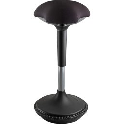 Scaun ergonomic cu picior metalic, ajustabil in inaltime - 63-89cm, UNILUX Moove - negru