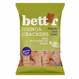 Crackers cu quinoa, rosii si busuioc bio 100g Bettr