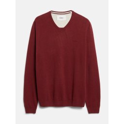 s.Oliver Pulover tricotat barbati, din bumbac cu anchior, Regular fit, Bordeaux (SELECTATI MARIMEA: M)