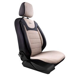 Set huse scaune auto Panda Prestige negru-bej, 11 piese