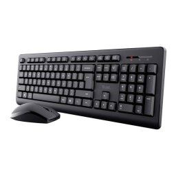 Kit tastatura si mouse Trust Primo Mouse Universal RF Wireless QWERTY US English Negru