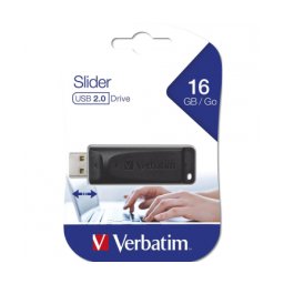 Memorie USB Verbatim USB-A PenDrive Slider 16Gb Negru