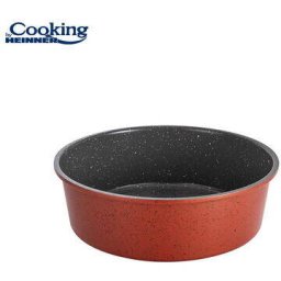 Tava Rotunda Heinner Anca 30x10cm Acoperire Ceramica Ruginiu