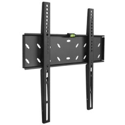 Suport TV de perete fix, 25" - 50" (63-127 cm), max. 40 kg, ultra-subțire 2,3 cm, VESA max. 400x400, nivelă cu bule integrată, Negru