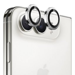Folie de protectie Camera Spate Blueo Sapphire Crystal pentru Apple iPhone Duo, Sticla Securizata, Argintie