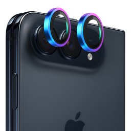 Folie de protectie Camera Spate Blueo Metal Frame pentru Apple iPhone Duo, Sticla Securizata, Multicolor