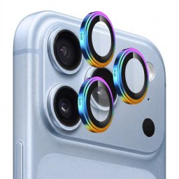 Folie de protectie Camera Spate Blueo Sapphire Crystal pentru Apple iPhone 18 Pro / 18 Pro Max, Sticla Securizata, Multicolor