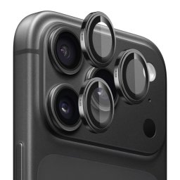 Folie de protectie Camera Spate Blueo Sapphire Crystal pentru Apple iPhone 18 Pro / 18 Pro Max, Sticla Securizata, Neagra