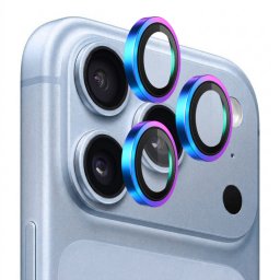 Folie de protectie Camera Spate Blueo Metal Frame pentru Apple iPhone 18 Pro / 18 Pro Max, Sticla Securizata, Multicolor