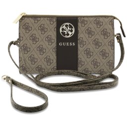 Geanta Universala pentru Telefon, Guess, 4G Round Classic Logo Stripe, Maro
