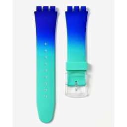 Curea silicon tip Swatch 19 mm degrade albastru-verde