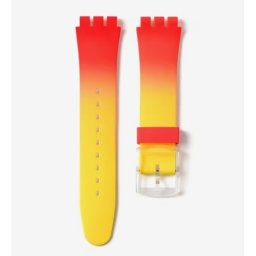 Curea silicon tip Swatch 19 mm degrade portocaliu-galben