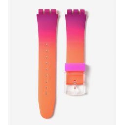 Curea silicon tip Swatch 19 mm degrade vișiniu-portocaliu