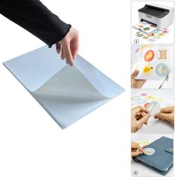 Folie foto adeziva A4 glossy, 20 coli, printabila inkjet, alba (125 µm)