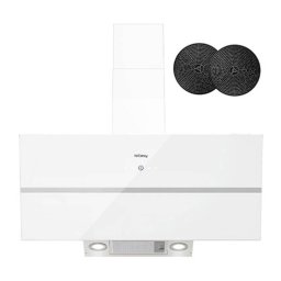 Hota Decorativa IsEasy TV1390D4-CC-I2 4 Trepte de Putere Iluminare LED Latime 90CM Clasa A++ Alb