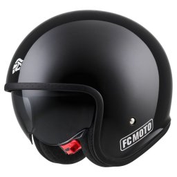 Casca moto open face (jet) FC-Moto G-295 cu ochelari de soare integrati, omologata ECE - Negru