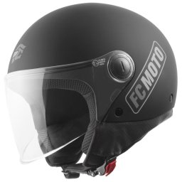 Casca moto open face (jet) FC-Moto Square-RS ECE 22.06 - negru mat gri