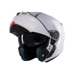 Casca moto modulabila (flip-up) Axxis Storm S SV A0 - Alb lucios, ochelari de soare, Pinlock ready, ECE 22.06
