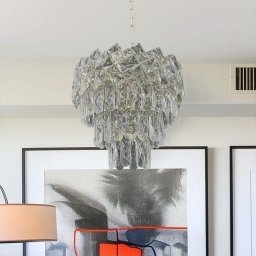 Candelabru din cristal WINDSOR Petito, 3xE14, Ø29 cm, crom lucios, inaltime reglabila