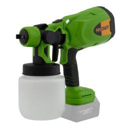Pistol de vopsit cu acumulator ProCraft PSE20 20V, 800W, debit 160 ml/min