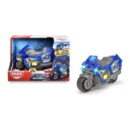 Motocicleta de politie Dickie 15 cm cu lumini si sunete