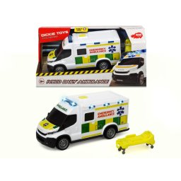 Ambulanta Iveco Daily de jucarie cu lumini, sunet si targa