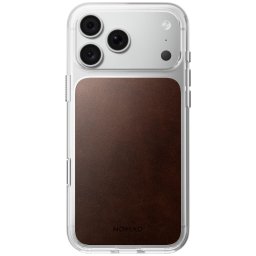 Husa Nomad Clear Leather Case, rustic brown (Horween) - iPhone 18 Pro Max/17 Pro Max